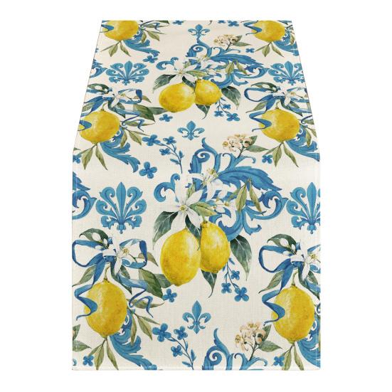 Floral Table Runner Spring Summer Linen Watercolor Flowers Plants Table Runner Machine Washable Table Protector for Home Farmhouse Dinner Party