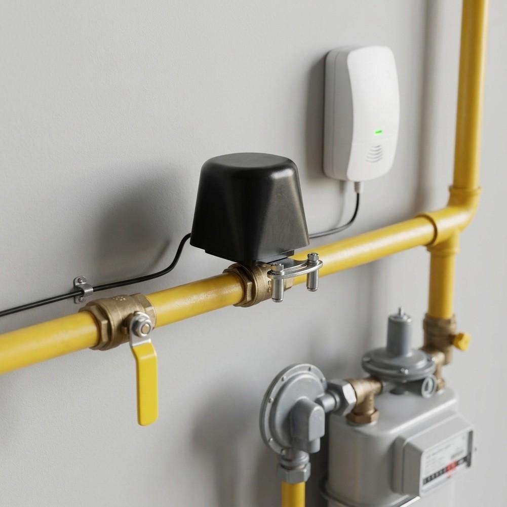 Automatic Shutoff Valve Actuator 12V DC for Residential Water Supply and For Gas Pipeline with Leak Sensing Technology