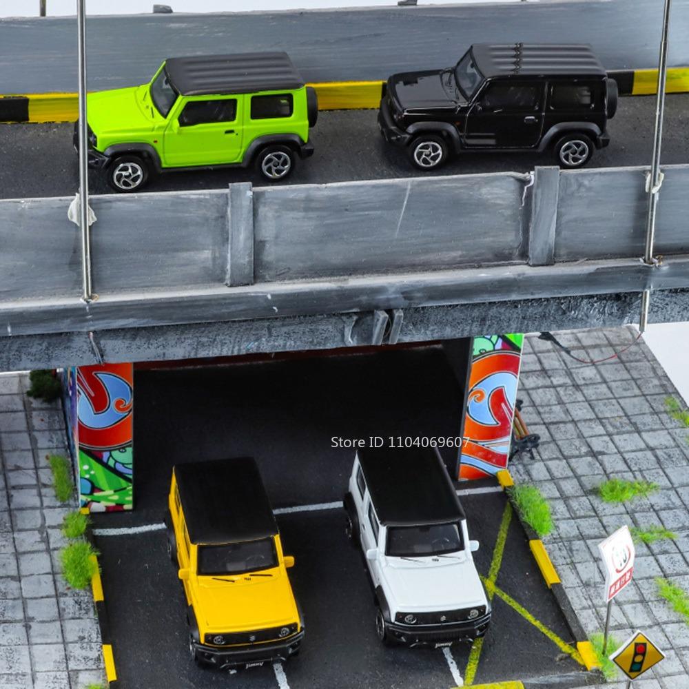SCCF4 1:52 Suzuki Jimny Model Toy Cars Alloy Diecast Miniature Vehicles Slide Forward Exquisite Interior Shock Absorption Kids Gifts