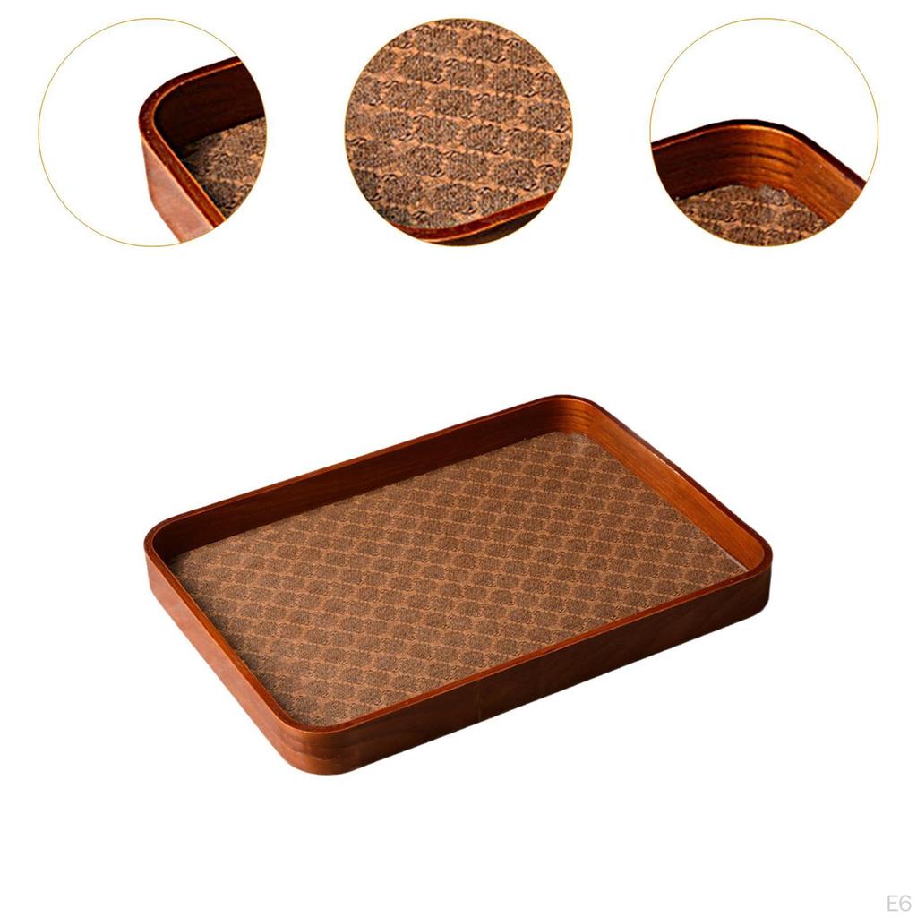 Elegant Wooden Jewelry Display Tray for Dresser Organization