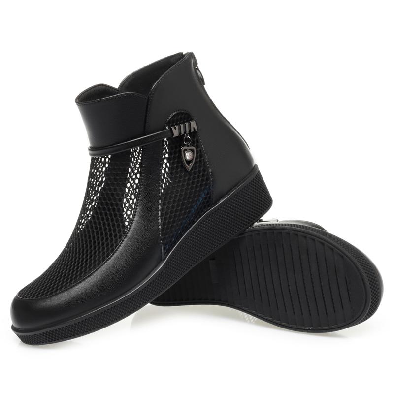 Fashion AIYUQI Women's Cool Boots Summer Genuine Leather 2025 New Platform Women's Shoes Fashion Large Size Women's Mesh Boots