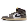 Air Jordan 1 Mid Cave Stone Men Sneakers Grey White Oil-Grey HQ2011-100