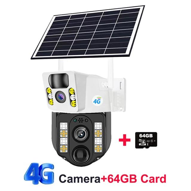 4K 8MP Dual Lens Solar 4G Solar Cameras Wifi Outdoor Camera Wireless Battery Low Powered IP Camara PIR Motion CCTV Video Surveillence