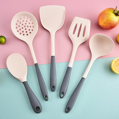 5-teiliges Küchenutensil Antihaft Geschlitzter Pfannenwender Schaumlöffel Löffel Suppenkelle Kochschaufel Rührlöffel Küchenhelfer Zubehör