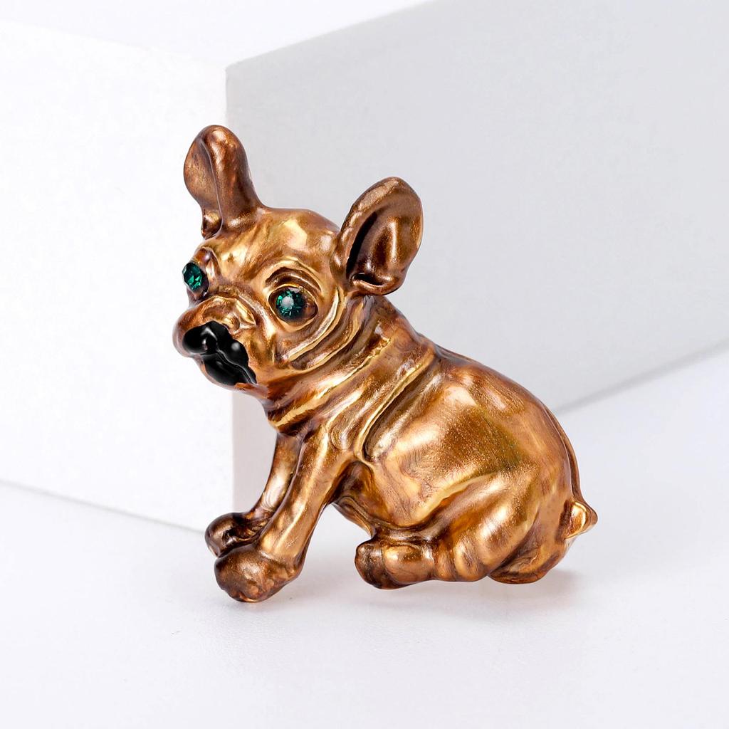 European-American Alloy Cartoon Dog Brooch - Simple & Versatile Jewelry