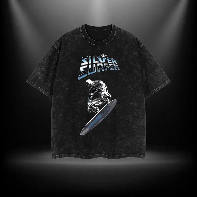 Silver Surfer Fantastic 4 MCU Comic Double Fantasy Graphic Tee Mens T-Shirt XXL
