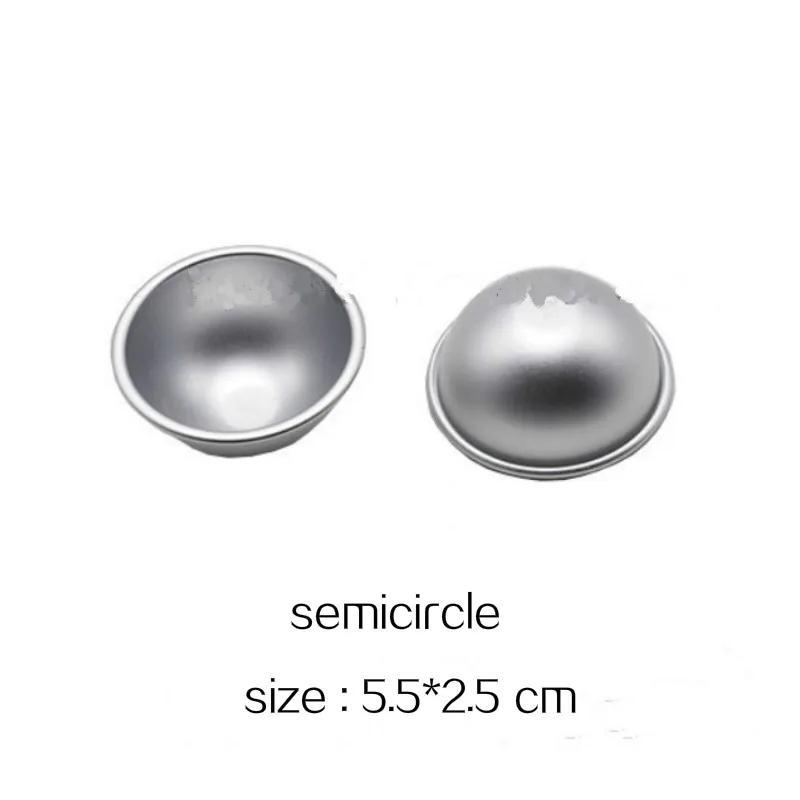 1 Pair Bath Bomb Molds Aluminium Alloy Salt Ball Mould for Soap Homemade DIY Bathing Chocolate Cake Pudding Making Tools