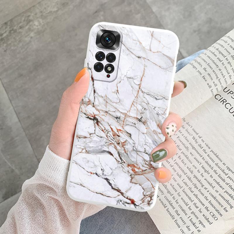 Marble Pattern Phone Case For Redmi Note 11 Pro Protective Cover Case Pink Silicon Soft Funda For Xiaomi Redmi 13C Note 13 4G
