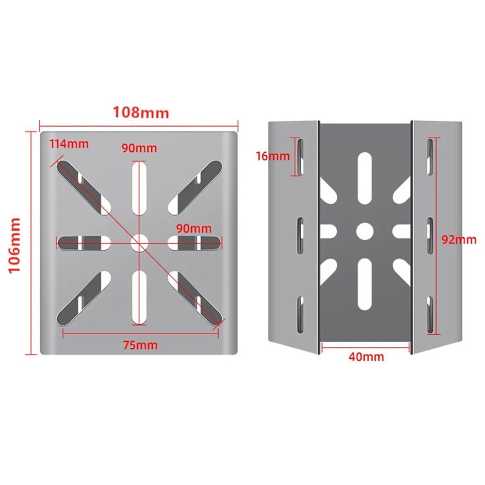 1 Satz Universelle Überwachungs-Halterung mit 100/200 mm langem Bügel-Kamera-Montagepanel für Außenmast