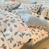 Thickened Milk Fleece Bed Four-Piece Coral Fleece Quilt Cover Double-Sided Flannel Fleece Bed Sheet Three-Piece Set