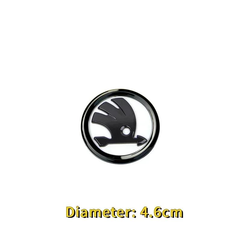 Car Steering Wheel Black Emblem for Skoda Superb RS NM18 Fabia Kodiaq Karoq Octavia A5 A7 Yeti Rapid Decorative Stickers Accessories