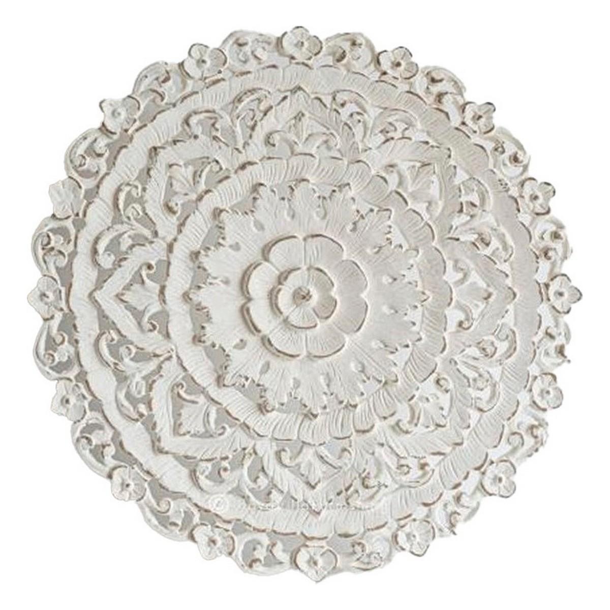 

Настенная отделка DKD Home Decor Белая Мандала МДФ Дерево (90 х 2 х 90 см) TU прозрачный