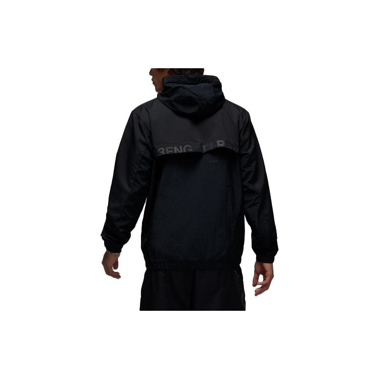 Jordan 23 Engineered Letter Print Zip Hoodie Men Jackets Black DX9640-010