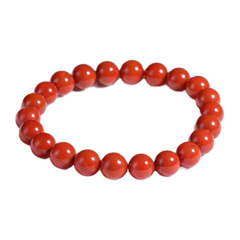 Collection Grade 9-10mm Liangshan Southern Red Agate Lucky Charm Bracelet Gift Box Set with Appraisal Certificate