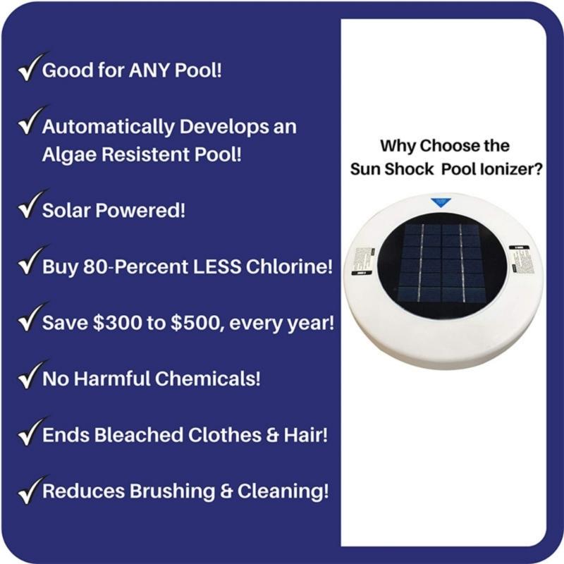 Swimming Pool Purifiers Replacement Solar Pool Ionizer Automatic Floating Pool Cleaner for Spa Hot Tubs Water Processor