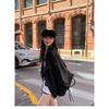 Women S Black Vintage Moto Lapel Pu Leather Jacket Coat