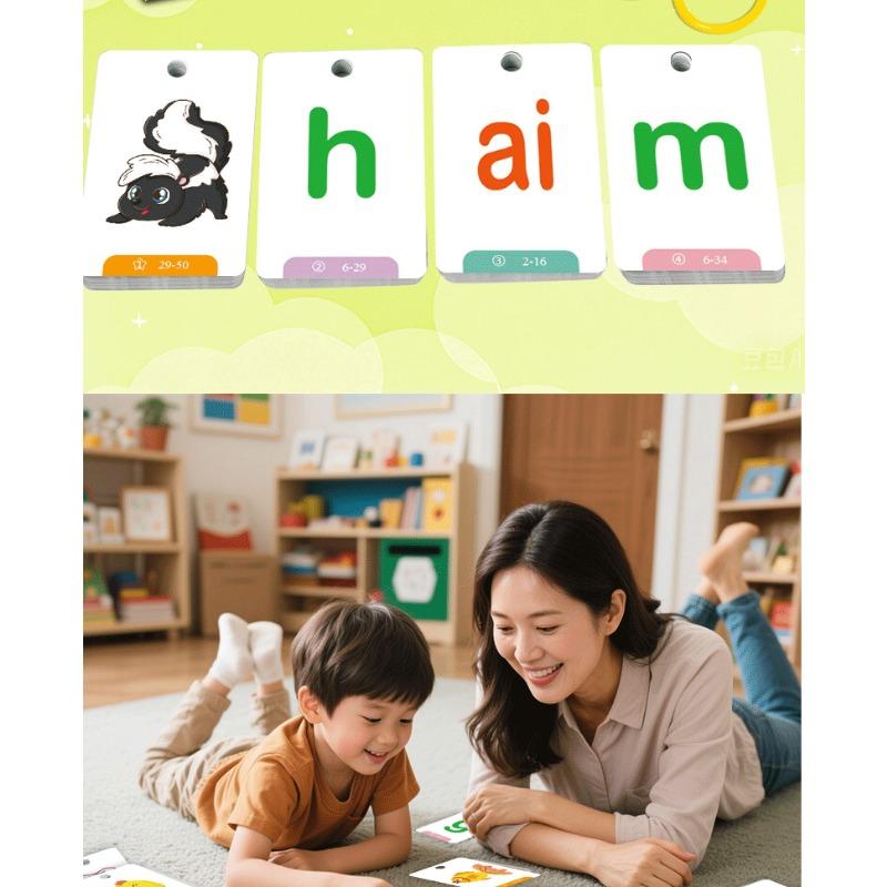 Desktop Children Word Spelling Flashcards Early Education Enlightenment Cognitive Alphabet Cards