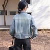 Lapel Retro Short Denim Jacket Women's Spring New Loose Casual Small Jacket Top