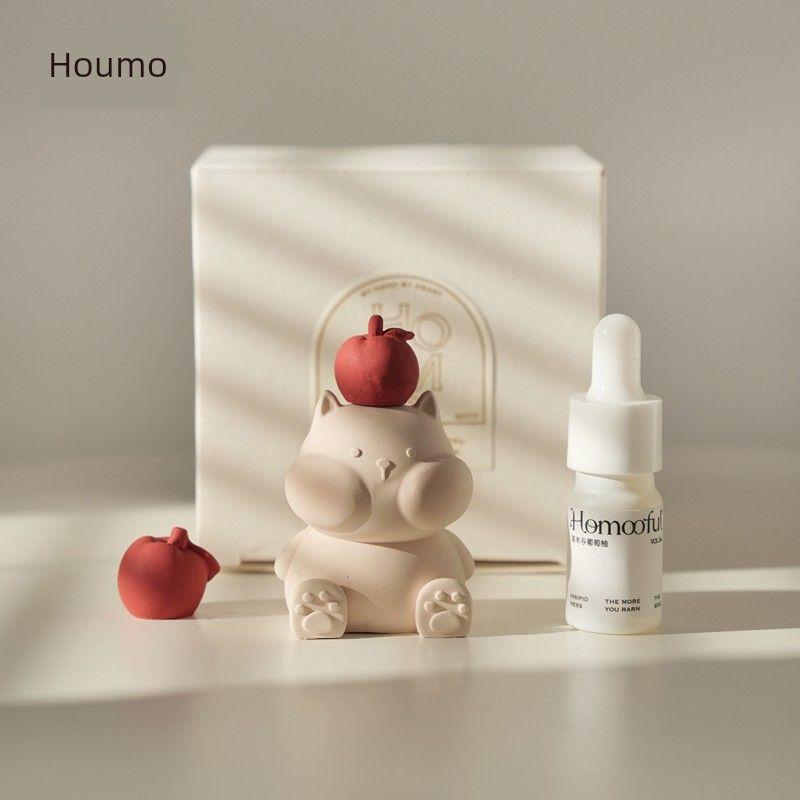 

Homoo Original Peace Fruit Kitten Aroma Diffuser Stone Decoration Car-Mounted Flameless Fragrance Odorless Daily Christmas Gift Essential Oil Set (Plus a Small Apple) Other notes