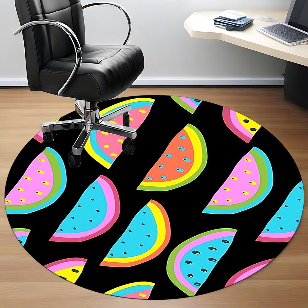 1pc Watermelon slices pattern Chair Carpet for Office, Non-slip, Soft and Durable Office Rug, Perfect for Office yy260131035