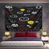 Smiley Faces and Skulls Tapestry Design Pattern Wall Hanging Tapestry Decorative Tapestry Home Decor for Bedroom and Living Room