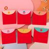 6pcs Festive Accessory Cartoon Red Envelopes Cute Traditional Red Packets Square Shape Lucky Money Packets Birthday