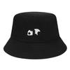 Cute red panda embroidered bucket hat women's fashion outdoor four seasons versatile summer ins sun hat