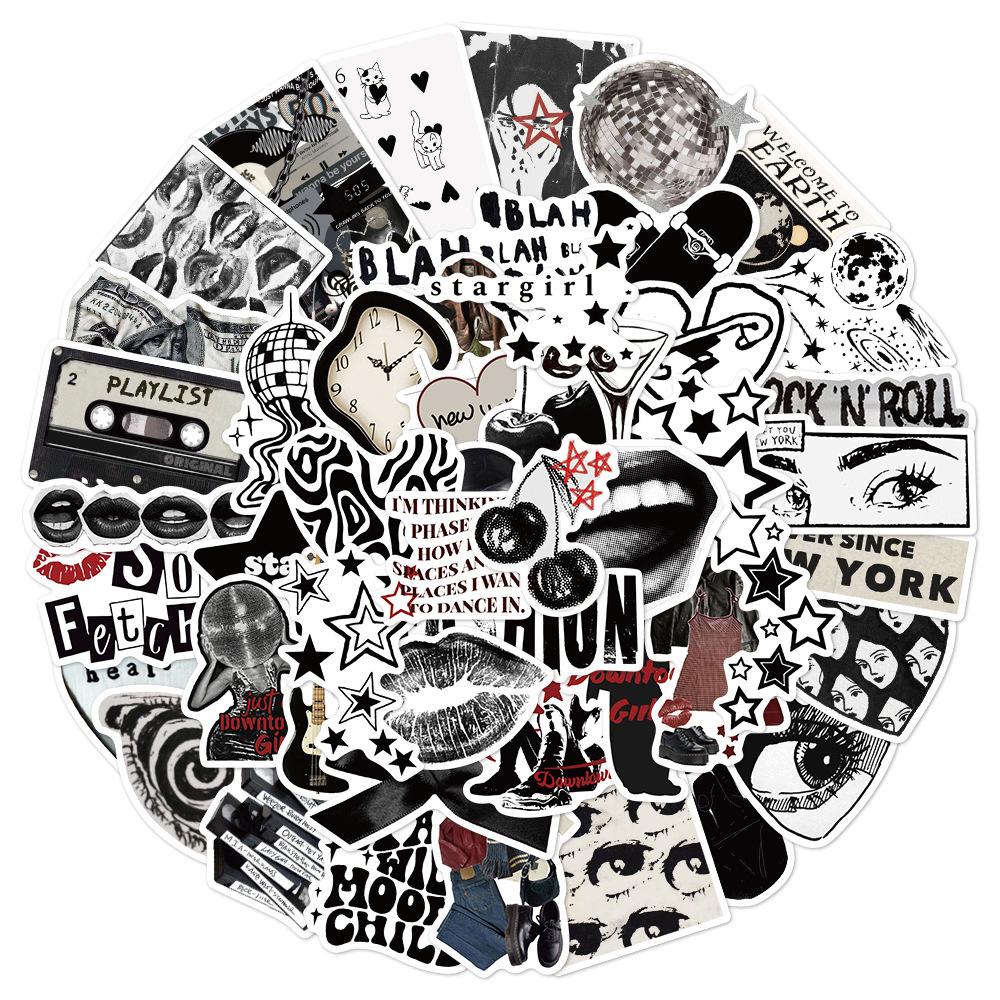50Pcs/Set Downtown Y2K Girls Art Series 03 Waterproof Stickers DIY Fashion Doodle Decals Stickers