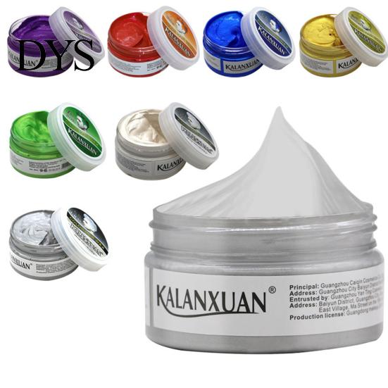 Dye Hair Wax Long Lasting No Discoloration Fashionable Color Temporary Hairstyle Cream for Cosplay