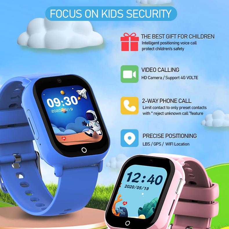 2025 M05 Smart Watch Kids Video Player GPS 4G SIM Watch with Voiceover Chat Applicable Children Dynamic Dial Switch Smartwatch