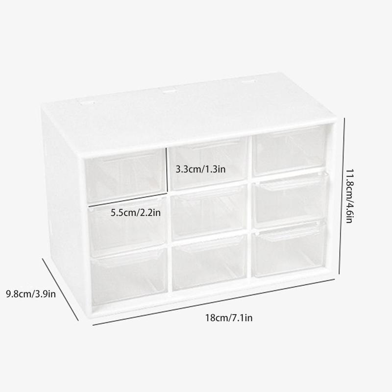 9 Grid Desktop Plastic Storage Box Jewelry Beads Drawers Beads Cosmetics Earrings Organizer Box | Storage Boxes and Containers