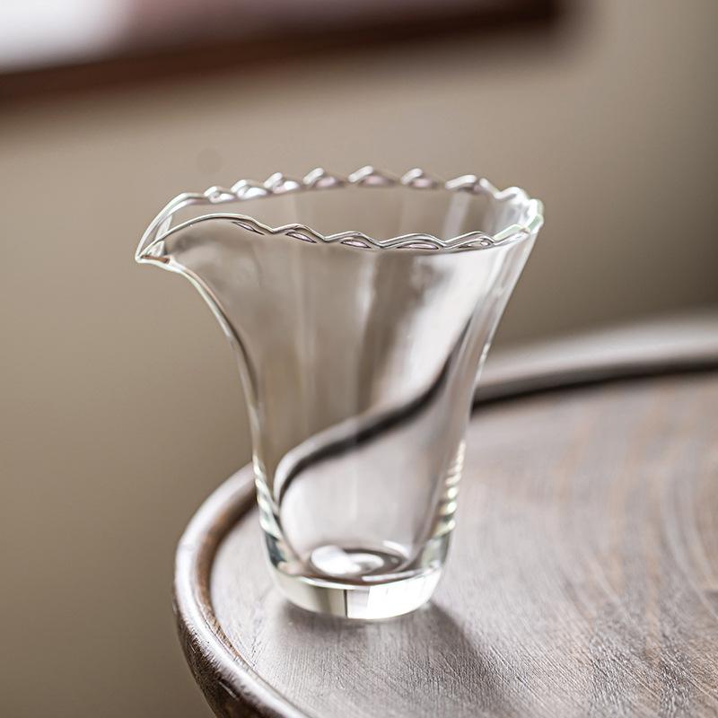 Japanese Style Glass Thickened Fair Cup Heat Resistant Chahai Tea Transparent Justice Cup Household Kung Fu Tea Set Accessories