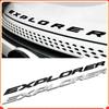 AJJ1 Chrome Black Logo Explorer Emblem Leters Car Front Hood Emblem Bonnet Bagde For Ford Explorer 4 5 6 Explorer Sticker Accessories