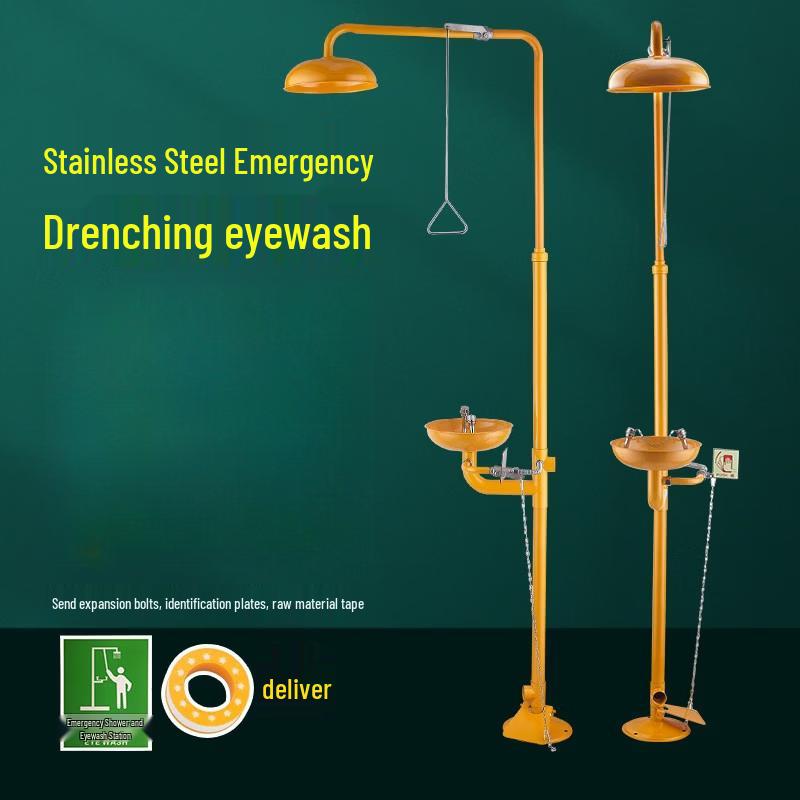 304 Stainless Steel Emergency Shower Eyewash Station