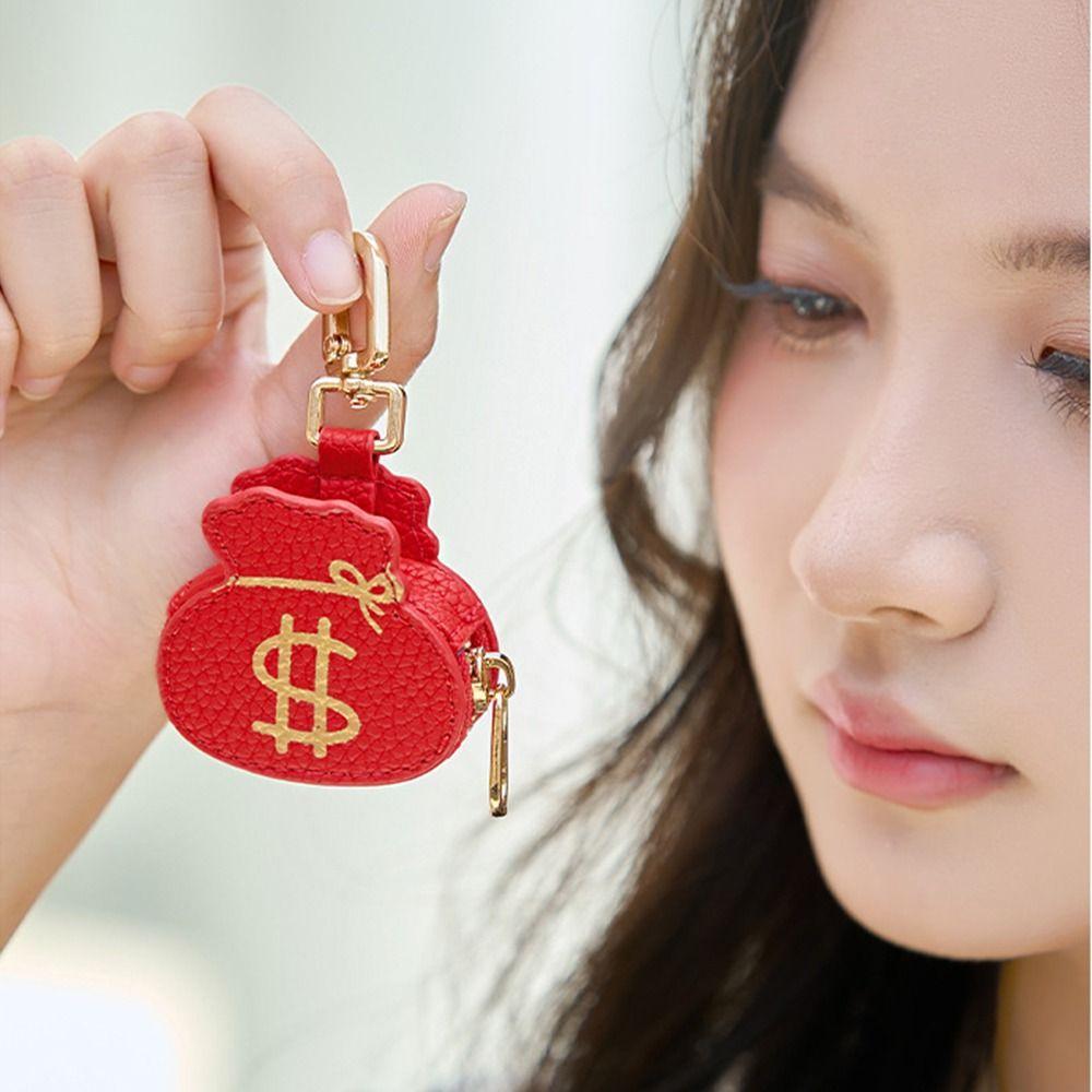 Coin Bag PU Leather Pendant Cute Money Bag Keychain Creative Panda Keychain Mini Storage Bag