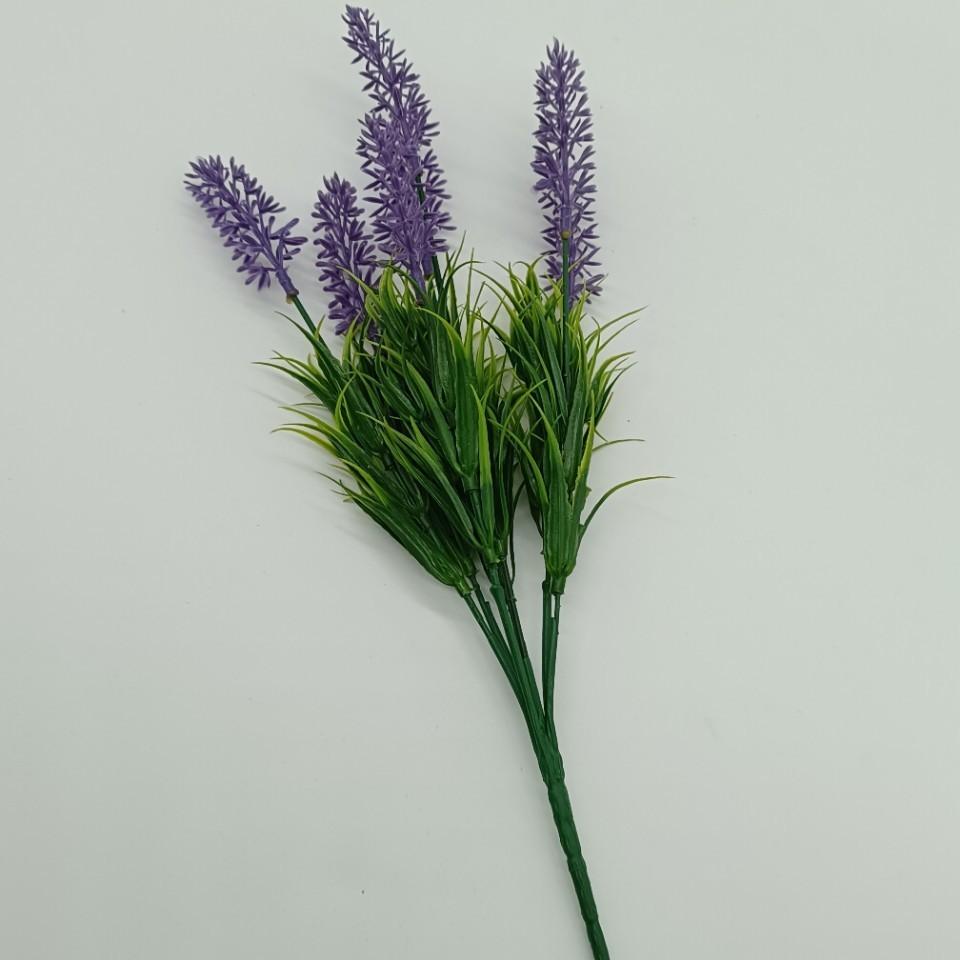 Flower Lavender Faux Arrangement With Plastic Blooms For Office Decoration Space