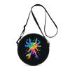 Axolotl Print Round Shoulder Bag Casual Messenger Bag for Woman Best Gifts 2D Flat Casual Daily Crossbody Bag