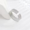 Adjustable Geometric Gear Ring Women Men Minimalist Vintage Style Gold Tone Open Band Jewelry