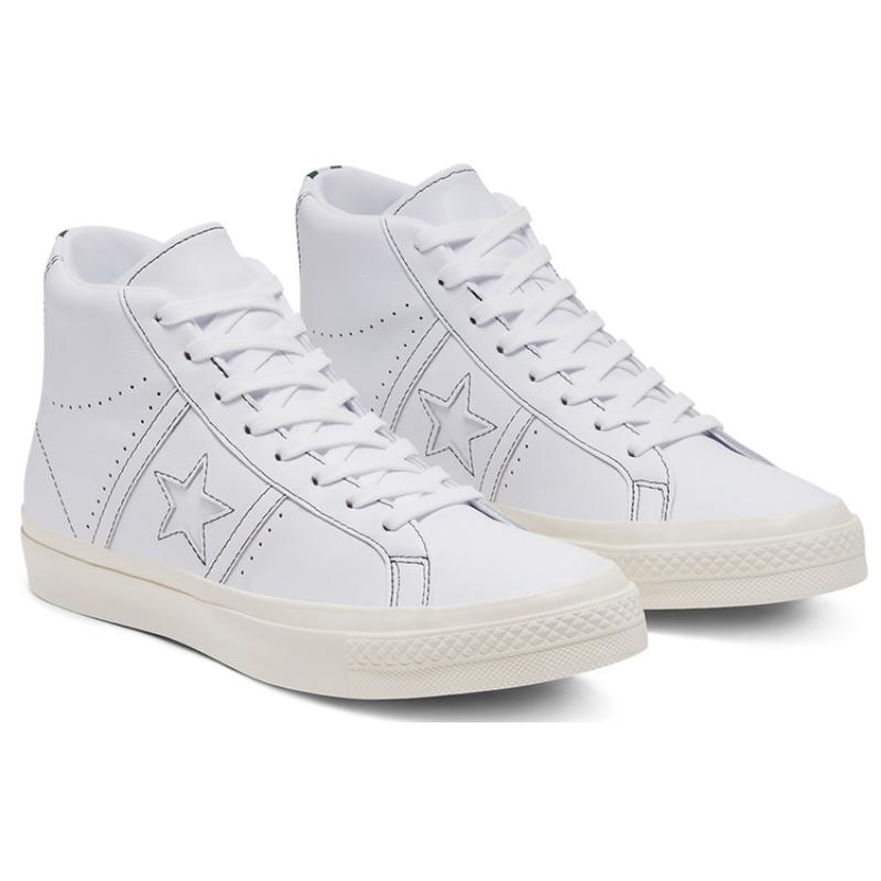 Converse One Star Academy Pro High Top Sports Anti-Rutsch Stoßdämpfung High-Top Board Schuhe Unisex Reinweiß