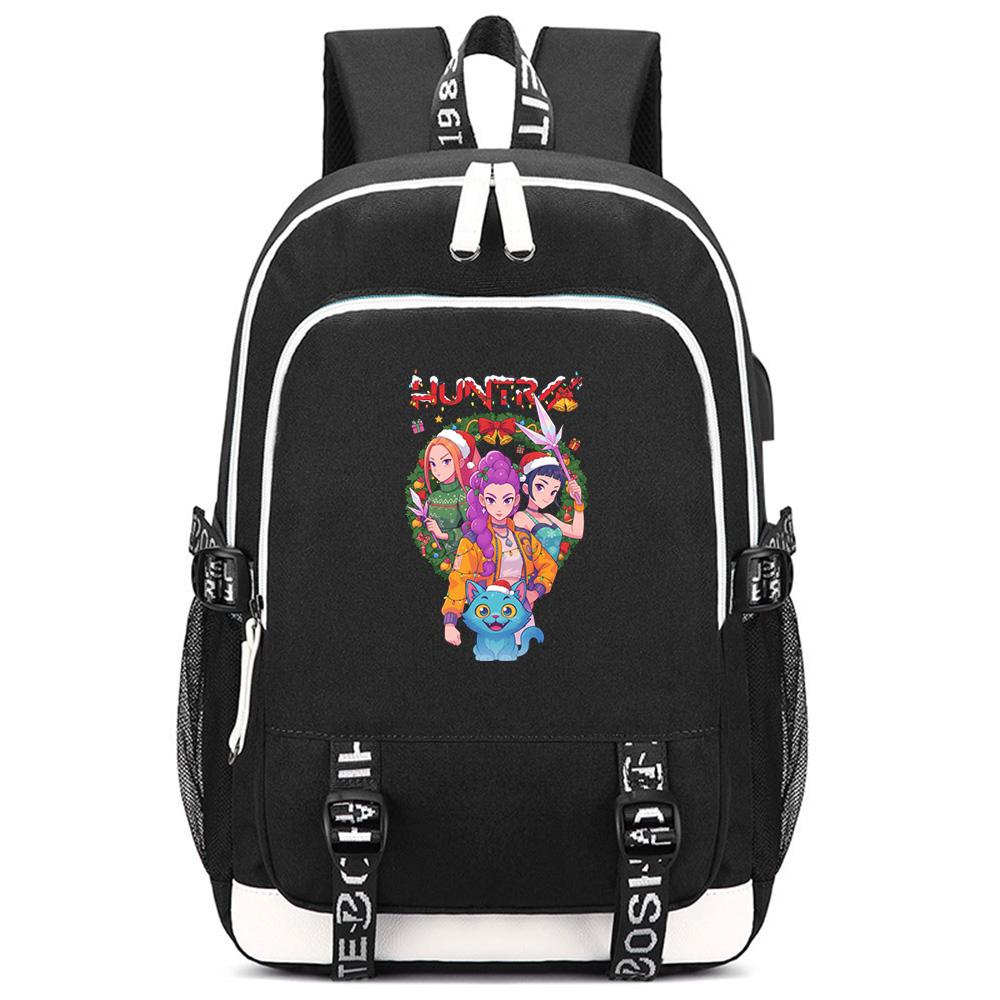 Cartoon K-Pop Demon Hunters Bedrukte Rugzak met Grote Capaciteit voor Tiener Student Meisje Jongen Schooltas Boekentas Kindercadeau Waterdichte Reistas