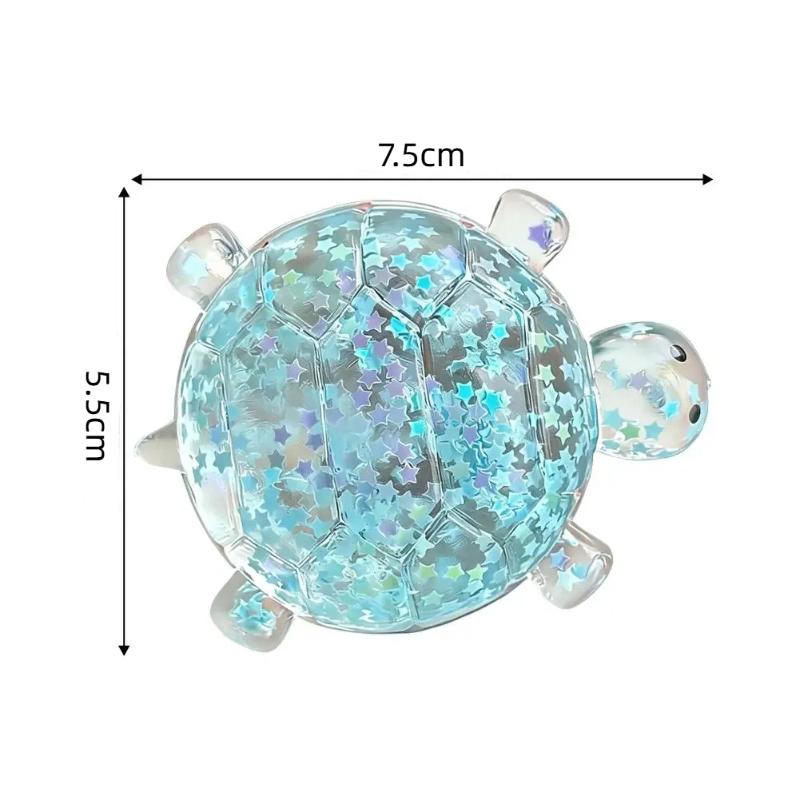 Glitter Turtle Squeeze Toy 1Pcs Anti Stress Animal Fidget Toy Portable for Pocket Travel Stress Relief Kids Gift