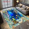Ocean Life Circle Scene carpet Home Decor Sofa carpet Outdoor Plush carpet Machine Washable Office Rest carpet