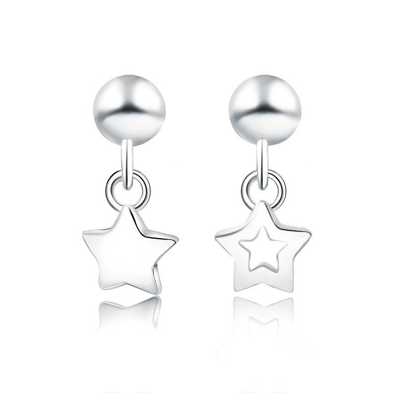 925 Sterling Silver Earrings for Women Original Charm Double Hoop Earrings Pave CZ Fine Engagement Anniversary Jewelry E557