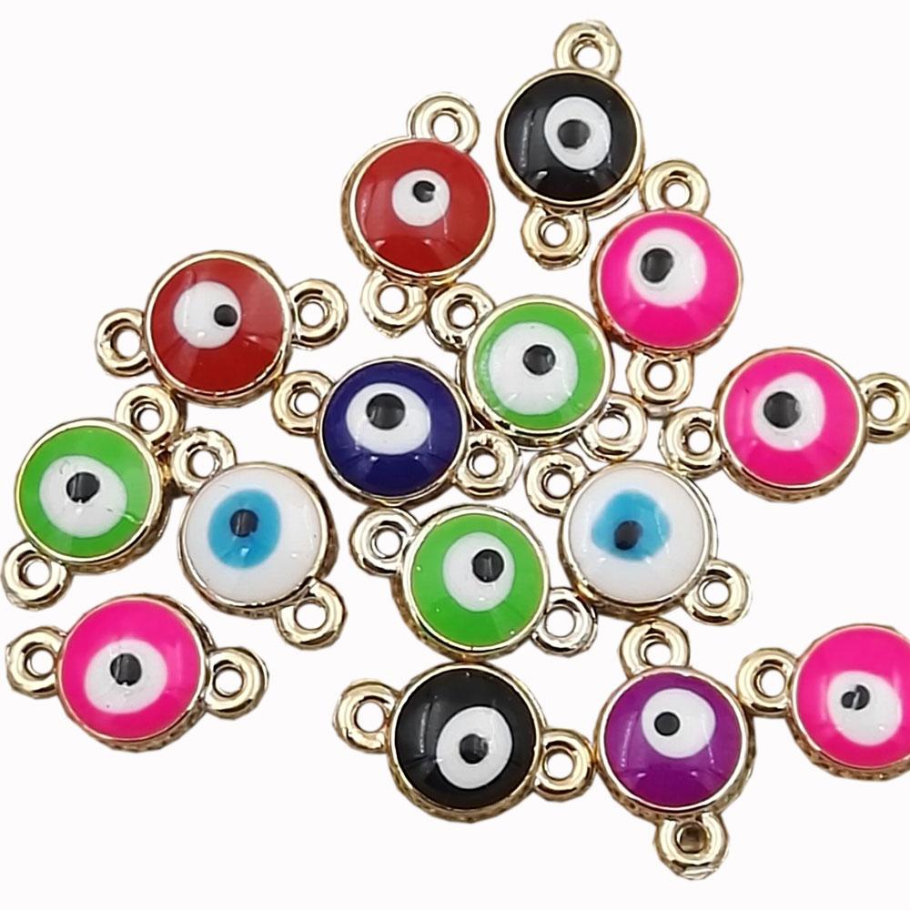 Devil Eye Connector Charms Pendant Designer Charms for BracElet NecklaceJewelry Making DIY Jewelry Findings