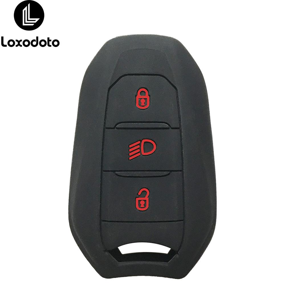 silicone car accessories key chain cover case for citroen C4 c3 C5 C6 DS3 DS5 DS6 for peugeot 508 2008 3008 308 e-208 2021 2022