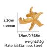 European American Starfish Stainless Steel Ring - Ocean Style Fashion Jewelry for Women
