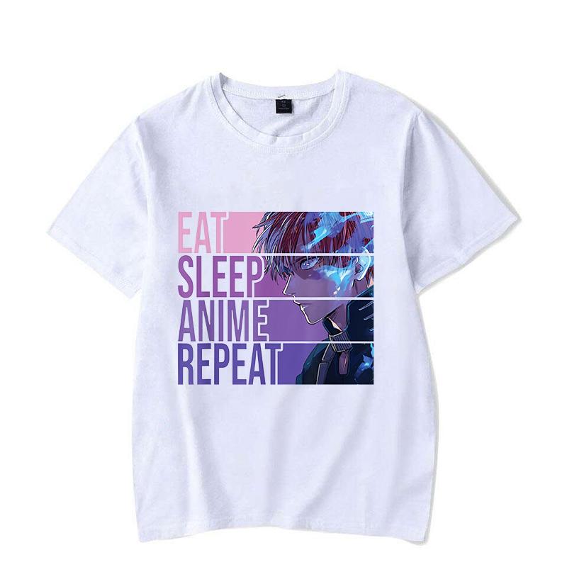 

Funny Todoroki Shoto Print T-shirt Summer Casual Anime Graphic T Shirt Women Men Short Sleeve Round Neck Shirts L