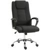 Office Chair Ergonomic Desk Chair with Armrest, Height-Adjustable Swivel Chair with Linen Look, Padded Computer Chair, Black