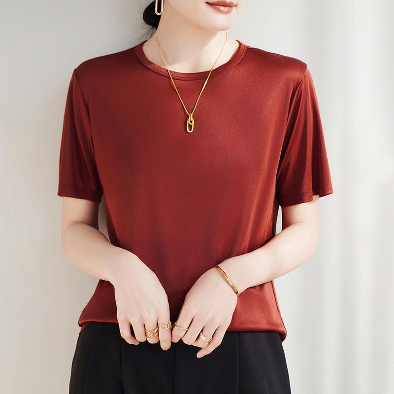 Summer Shirt for Women - 50% Mulberry Silk Blend | Wrinkle-Free & UV Protection | Luxe Lightweight Top