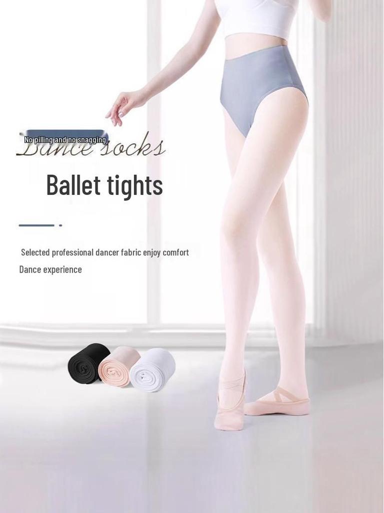 Non-Slip Children's Ballet Dance Socks - Thin 80D Anti-Sprain Tights for Spring and Summer